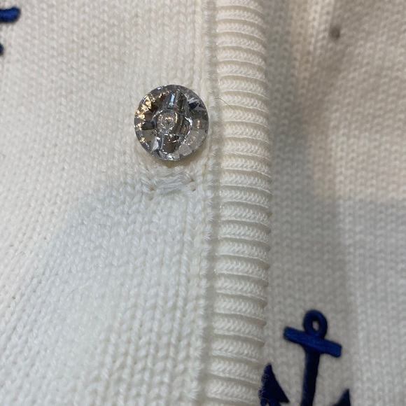 TIA DESIGNS women's embroidery sweater Size M, Button-Up, Navy design, Cotton - Picture 6 of 10